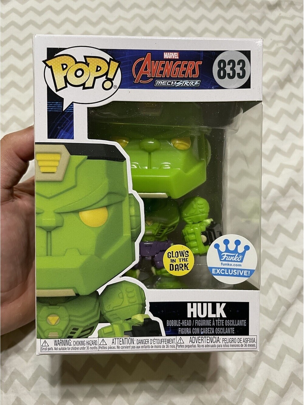 FUNKO POP HULK 833 AVENGERS MECH STRIKE GID FUNKO EXCL